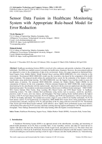 Sensor Data Fusion in Healthcare Monitoring System with Appropriate Rule-based Model for Error Reduction