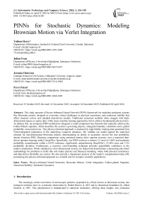 PINNs for Stochastic Dynamics: Modeling Brownian Motion via Verlet Integration