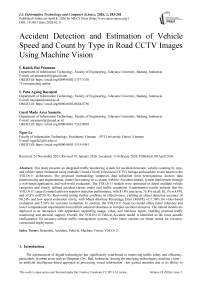 Accident Detection and Estimation of Vehicle Speed and Count by Type in Road CCTV Images Using Machine Vision
