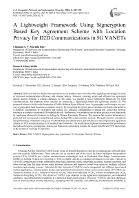 A Lightweight Framework Using Signcryption Based Key Agreement Scheme with Location Privacy for D2D Communications in 5G VANETs