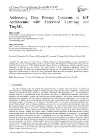 Addressing Data Privacy Concerns in IoT Architecture with Federated Learning and TinyML