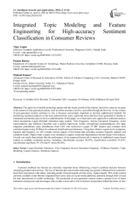 Integrated Topic Modeling and Feature Engineering for High-accuracy Sentiment Classification in Consumer Reviews