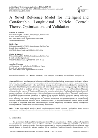 A Novel Reference Model for Intelligent and Comfortable Longitudinal Vehicle Control: Theory, Optimization, and Validation
