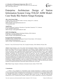 Enterprise Architecture Design of Station Information System Using TOGAF ADM Model: Case Study Bus Station Sungai Kunjang