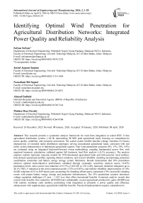 Identifying Optimal Wind Penetration for Agricultural Distribution Networks: Integrated Power Quality and Reliability Analysis
