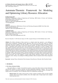 Automata-Theoretic Framework for Modeling and Optimizing Library Resource Allocation