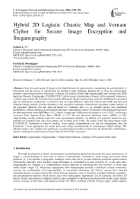 Hybrid 2D Logistic Chaotic Map and Vernam Cipher for Secure Image Encryption and Steganography