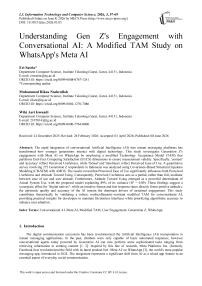 Understanding Gen Z's Engagement with Conversational AI: A Modified TAM Study on WhatsApp's Meta AI