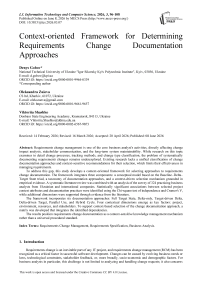 Context-oriented Framework for Determining Requirements Change Documentation Approaches