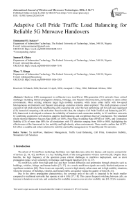 Adaptive Cell Pride Traffic Load Balancing for Reliable 5G Mmwave Handovers
