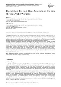 The Method for Best Basis Selection in the case of Non-Dyadic Wavelets