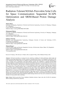 Radiation-Tolerant MASnI₃ Perovskite Solar Cells for Space Communication: Sequential SCAPS Optimization and SRIM-Based Proton Damage Analysis