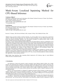 Mask-Aware Localized Inpainting Method for CPU-Based Inference