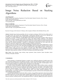 Image Noise Reduction Based on Stacking Algorithms