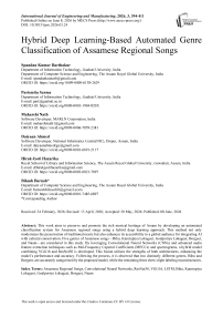 Hybrid Deep Learning-Based Automated Genre Classification of Assamese Regional Songs