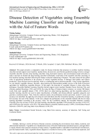 Disease Detection of Vegetables using Ensemble Machine Learning Classifier and Deep Learning with the Aid of Feature Words