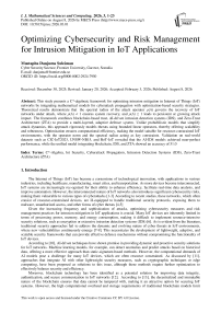Optimizing Cybersecurity and Risk Management for Intrusion Mitigation in IoT Applications