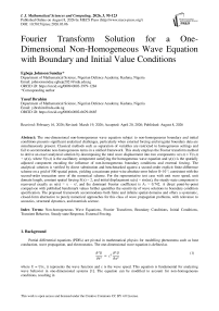 Fourier Transform Solution for a One-Dimensional Non-Homogeneous Wave Equation with Boundary and Initial Value Conditions