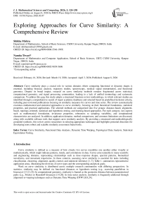 Exploring Approaches for Curve Similarity: A Comprehensive Review