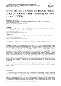 Energy-Efficient Clustering and Routing Protocol Using GAN-Based Fuzzy Clustering for AUV-Assisted UWSNs