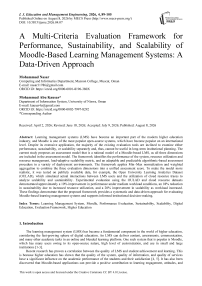 A Multi-Criteria Evaluation Framework for Performance, Sustainability, and Scalability of Moodle-Based Learning Management Systems: A Data-Driven Approach