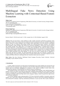 Multilingual Fake News Detection Using Machine Learning with Contextual-Based Feature Extraction