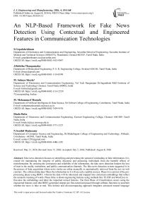 An NLP-Based Framework for Fake News Detection Using Contextual and Engineered Features in Communication Technologies