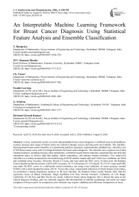 An Interpretable Machine Learning Framework for Breast Cancer Diagnosis Using Statistical Feature Analysis and Ensemble Classification