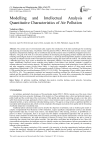 Modelling and Intellectual Analysis of Quantitative Characteristics of Air Pollution