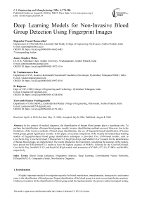 Deep Learning Models for Non-Invasive Blood Group Detection Using Fingerprint Images