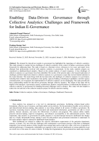 Enabling Data-Driven Governance through Collective Analytics: Challenges and Framework for Indian E-Governance