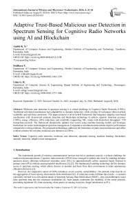 Adaptive Trust-Based Malicious user Detection in Spectrum Sensing for Cognitive Radio Networks using AI and Blockchain