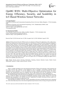 OptiBC-WSN: Multi-Objective Optimization for Energy Efficiency, Security, and Scalability in IoT-Based Wireless Sensor Networks
