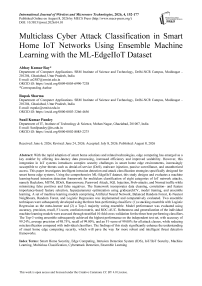 Multiclass Cyber Attack Classification in Smart Home IoT Networks Using Ensemble Machine Learning with the ML-EdgeIIoT Dataset