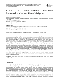 RAFIA: A Game-Theoretic Risk-Based Framework for Insider Threat Mitigation