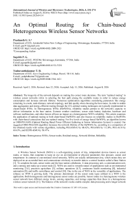 An Optimal Routing for Chain-based Heterogeneous Wireless Sensor Networks