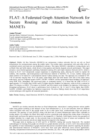 FLAT: A Federated Graph Attention Network for Secure Routing and Attack Detection in MANETs