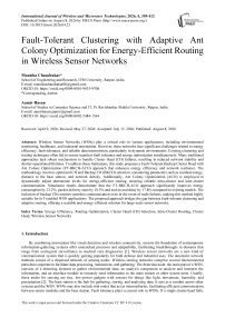 Fault-Tolerant Clustering with Adaptive Ant Colony Optimization for Energy-Efficient Routing in Wireless Sensor Networks