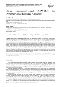 Online Confidence-Gated LSTM-DQN for Dynamic Cloud Resource Allocation