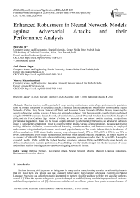 Enhanced Robustness in Neural Network Models against Adversarial Attacks and their Performance Analysis
