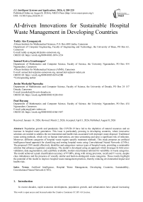 AI-driven Innovations for Sustainable Hospital Waste Management in Developing Countries