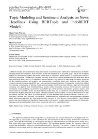 Topic Modeling and Sentiment Analysis on News Headlines Using BERTopic and IndoBERT Models