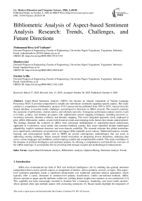 Bibliometric Analysis of Aspect-based Sentiment Analysis Research: Trends, Challenges, and Future Directions