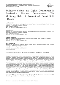Reflective Culture and Digital Competence in Pre-Service Teacher Development: The Mediating Role of Instructional Smart Self-Efficacy