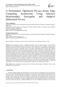 A Performance Optimized Privacy-Aware Edge Computing Architecture Using Selective Homomorphic Encryption and Adaptive Differential Privacy