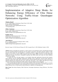 Implementation of Adaptive Sleep Modes for Enhancing Energy Efficiency of Ultra Dense Networks Using Traffic-Aware Grasshopper Optimization Algorithm