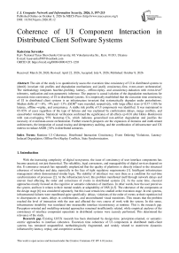 Coherence of UI Component Interaction in Distributed Client Software Systems