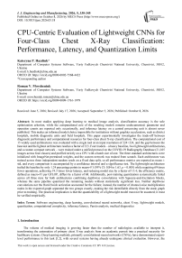 CPU-Centric Evaluation of Lightweight CNNs for Four-Class Chest X-Ray Classification: Performance, Latency, and Quantization Limits