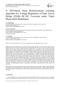 A TD3-based Deep Reinforcement Learning algorithm for Voltage Regulation of Dual Active Bridge (DAB) DC-DC Converter under Triple Phase-Shift Modulation