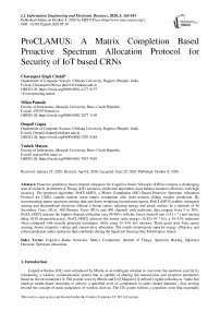 ProCLAMUS: A Matrix Completion Based Proactive Spectrum Allocation Protocol for Security of IoT based CRNs